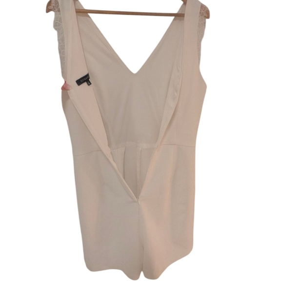 Dynamite Lace Trim White Romper - Picture 7 of 8